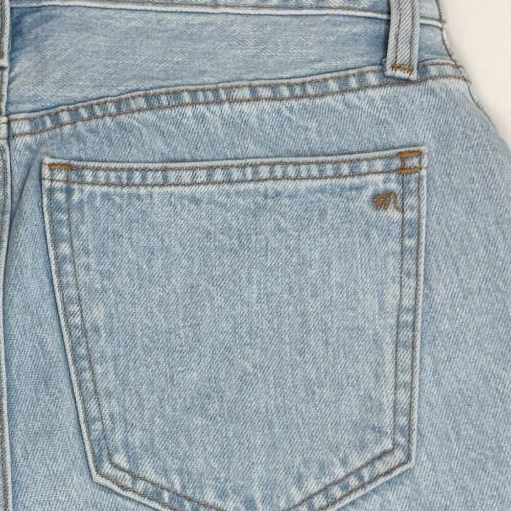 NWT $98 Madewell Women's Maternity Relaxed Mid-length Denim Shorts, Size 23 - Picture 14 of 14
